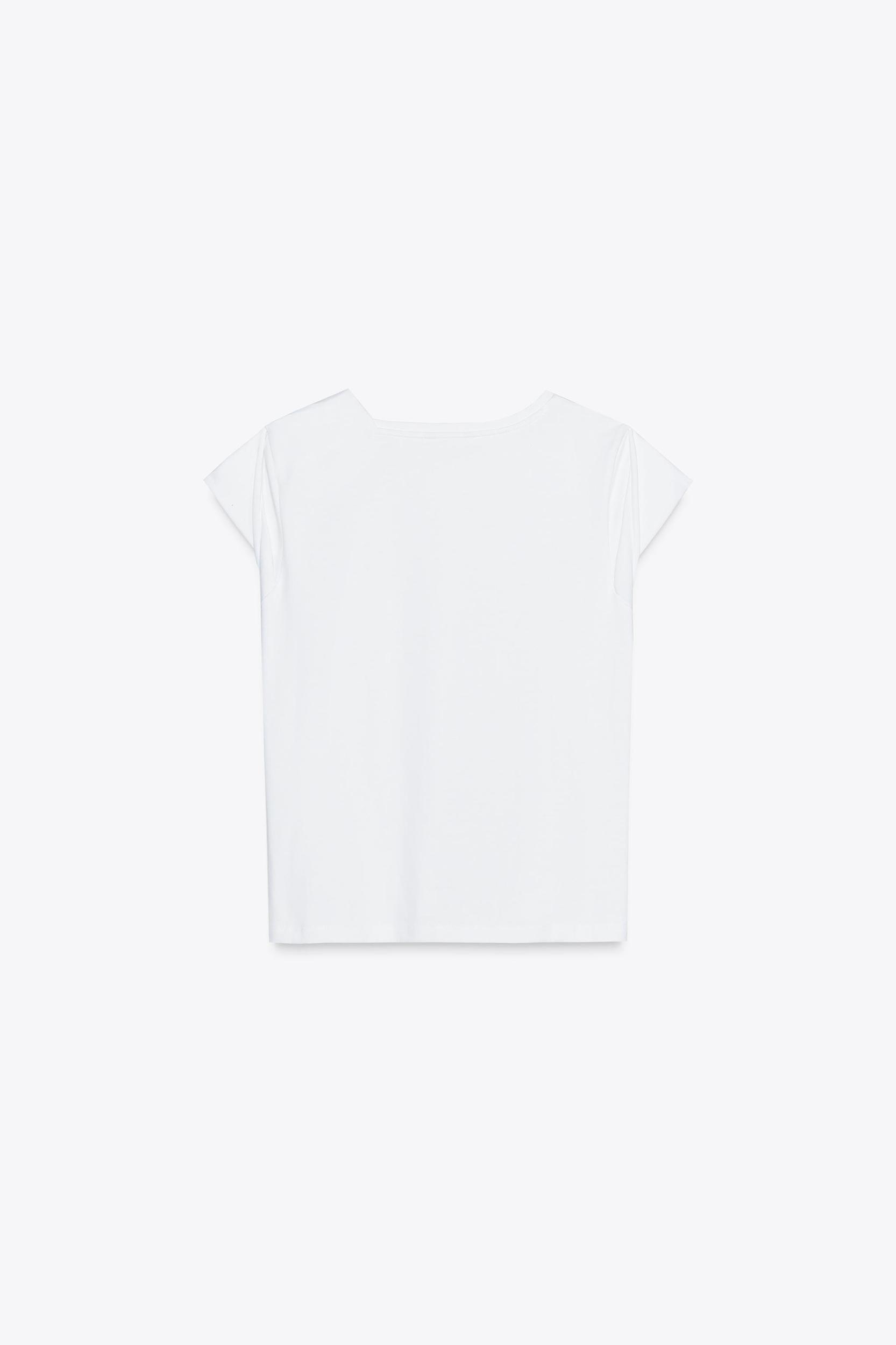 RUFFLE SHOULDER T-SHIRT Product Image