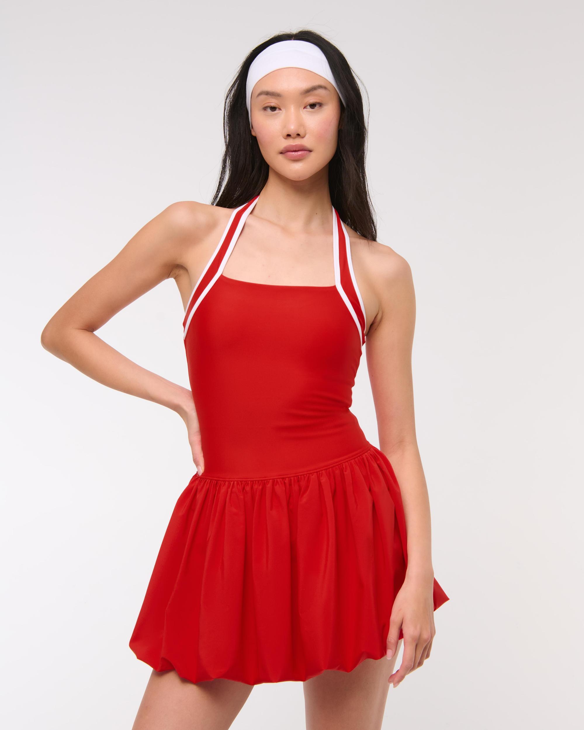 YPB motionTEK Halter Bubble Hem Mini Dress Product Image