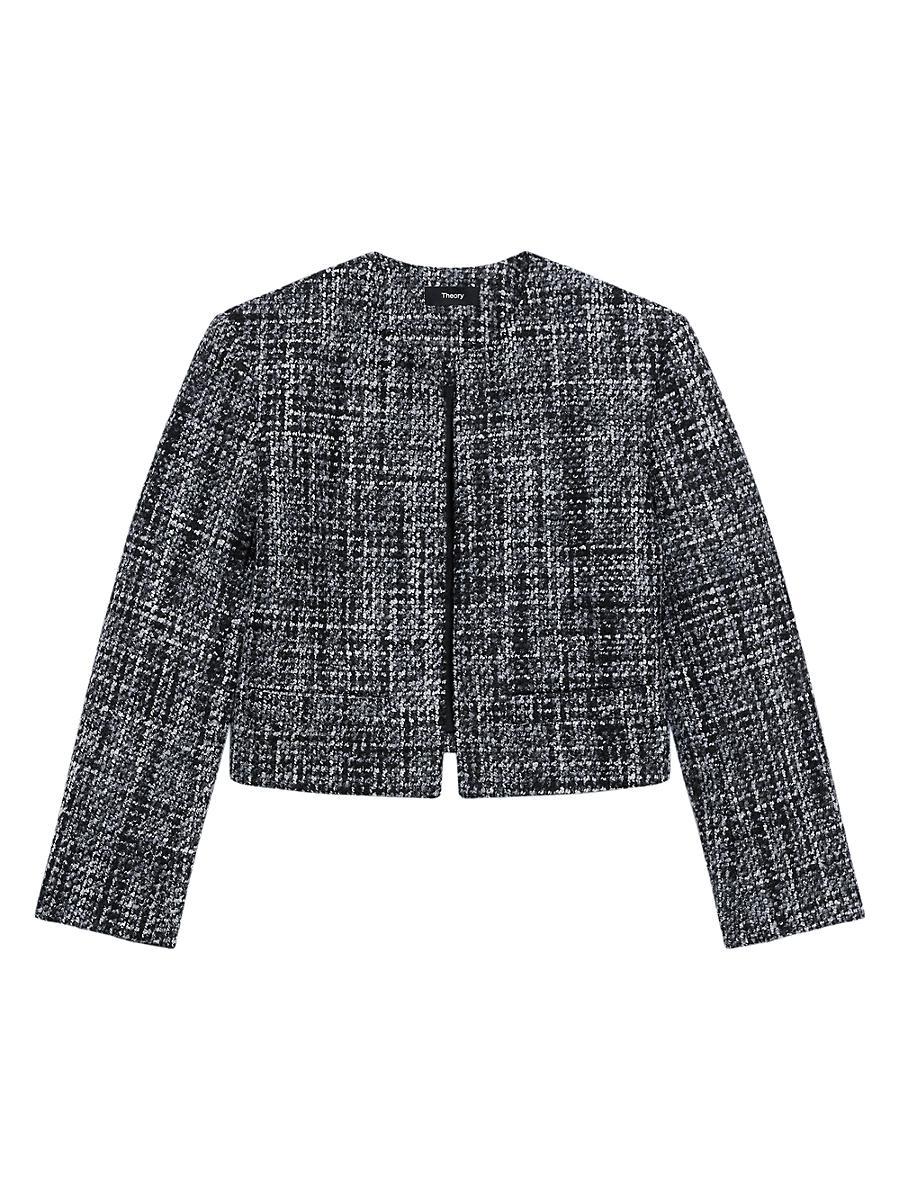 Womens Wool-Blend Tweed Crop Jacket Product Image