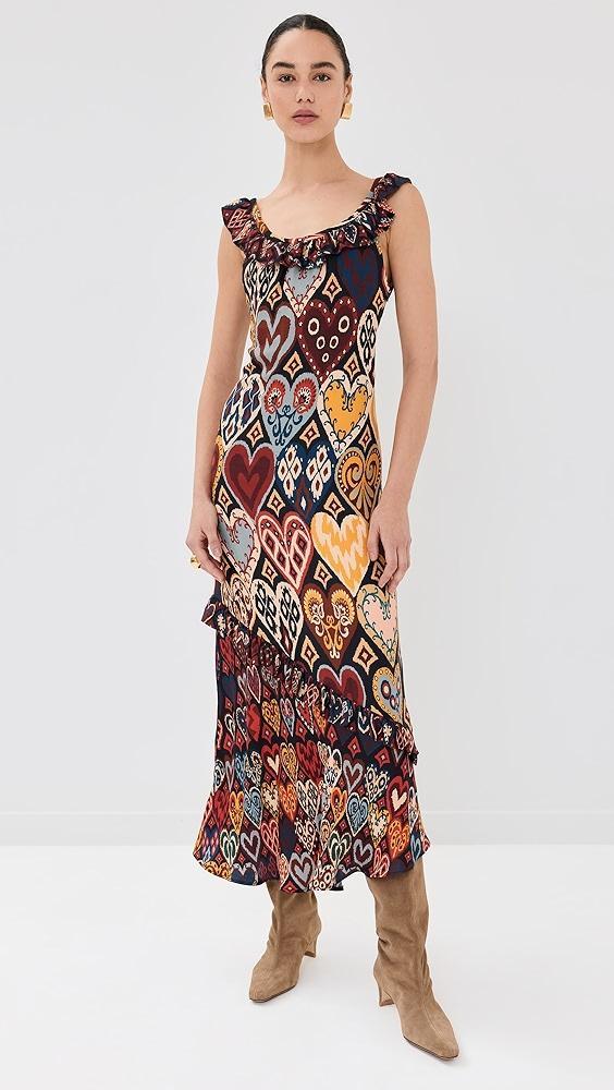 FARM Rio Hearts Ikat Black Maxi Dress | Shopbop Product Image