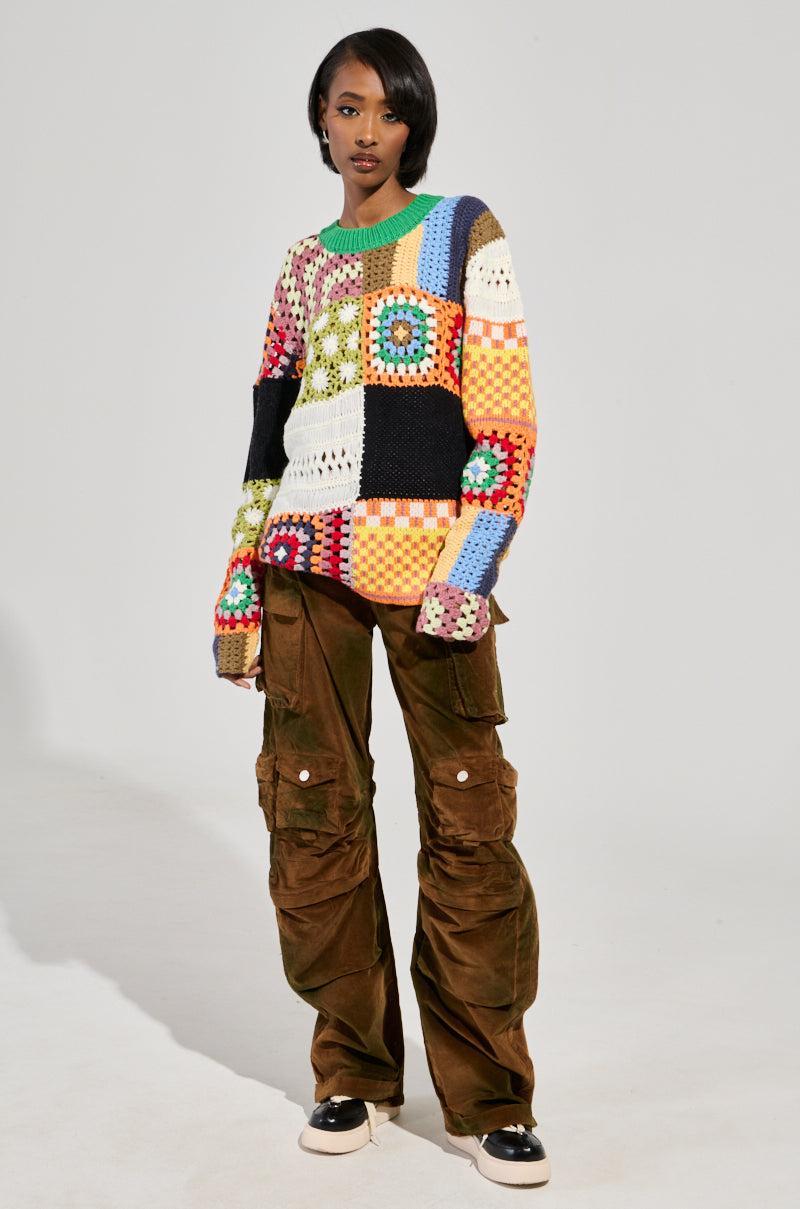 PATCHWORK PRINCESS MULTI COLOR SWEATER Product Image