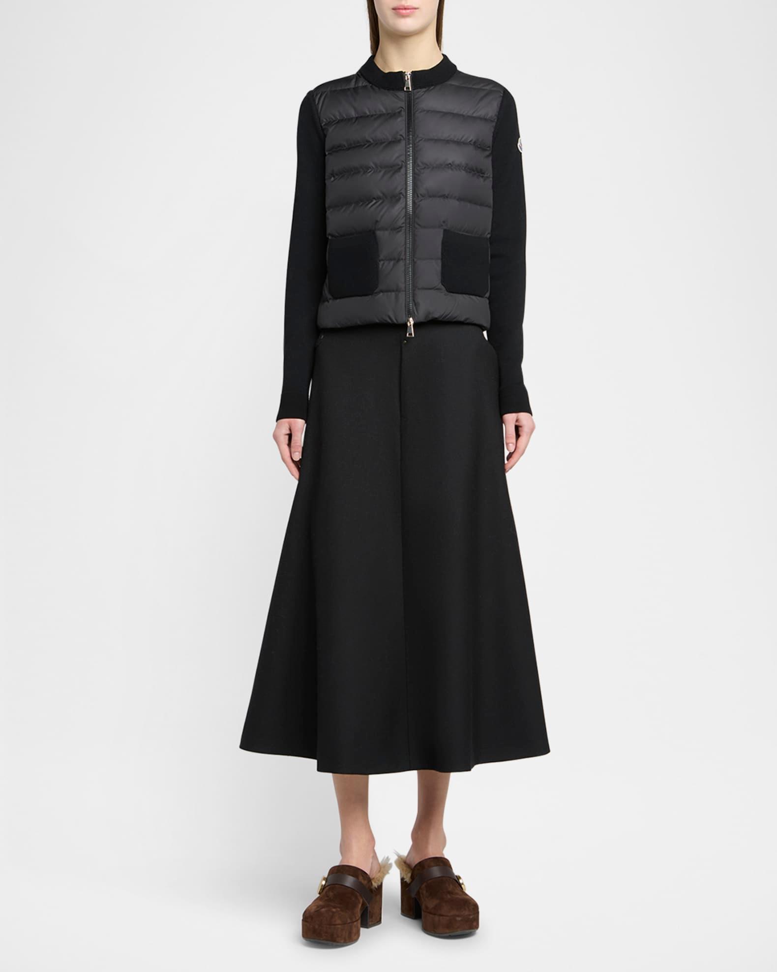Padded Wool Zip-Up Cardigan Product Image