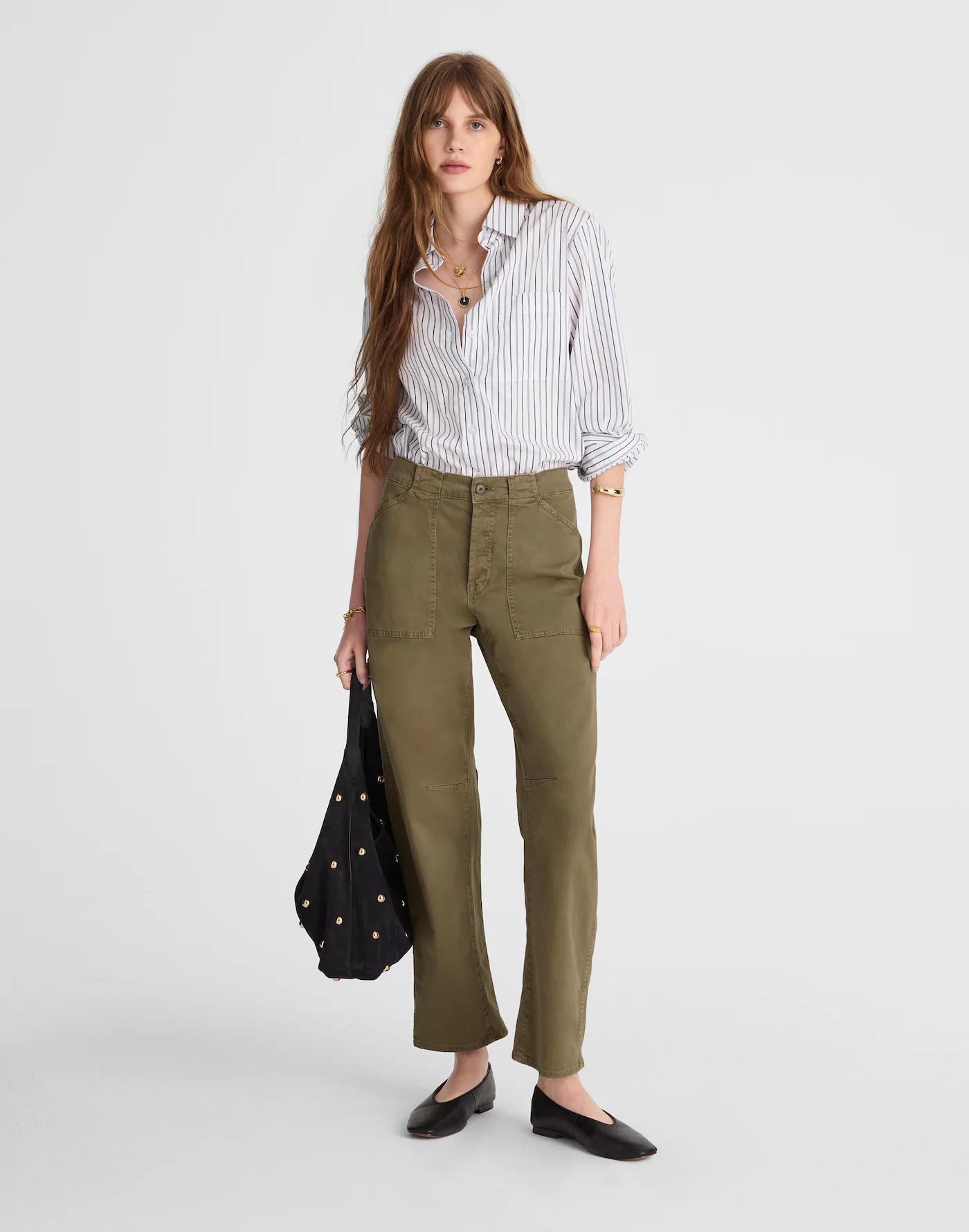 The Darted Barrel-Leg Utility Pant Product Image