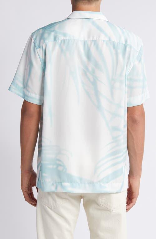 BUGATCHI Jackson Abstract Print Camp Shirt In Seafoam Product Image