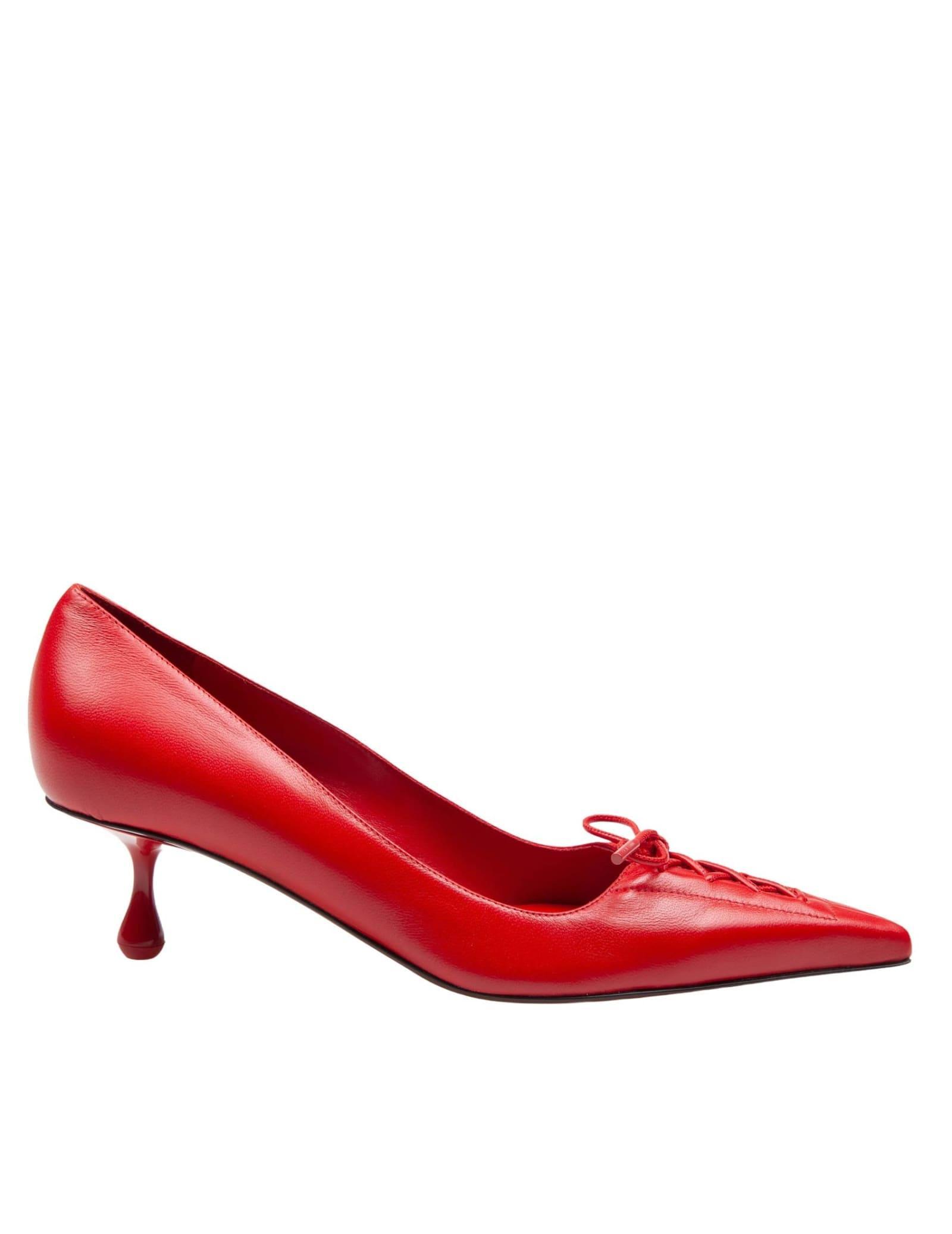 JIMMY CHOO Leather Pumps In Red Product Image