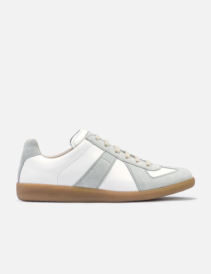 MAISON MARGIELA Replica Leather And Suede Sneakers In White Product Image
