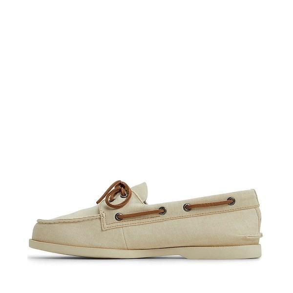 Mens Sperry Top-Sider Authentic Original™ 2-Eye Boat Shoe - Cream Product Image