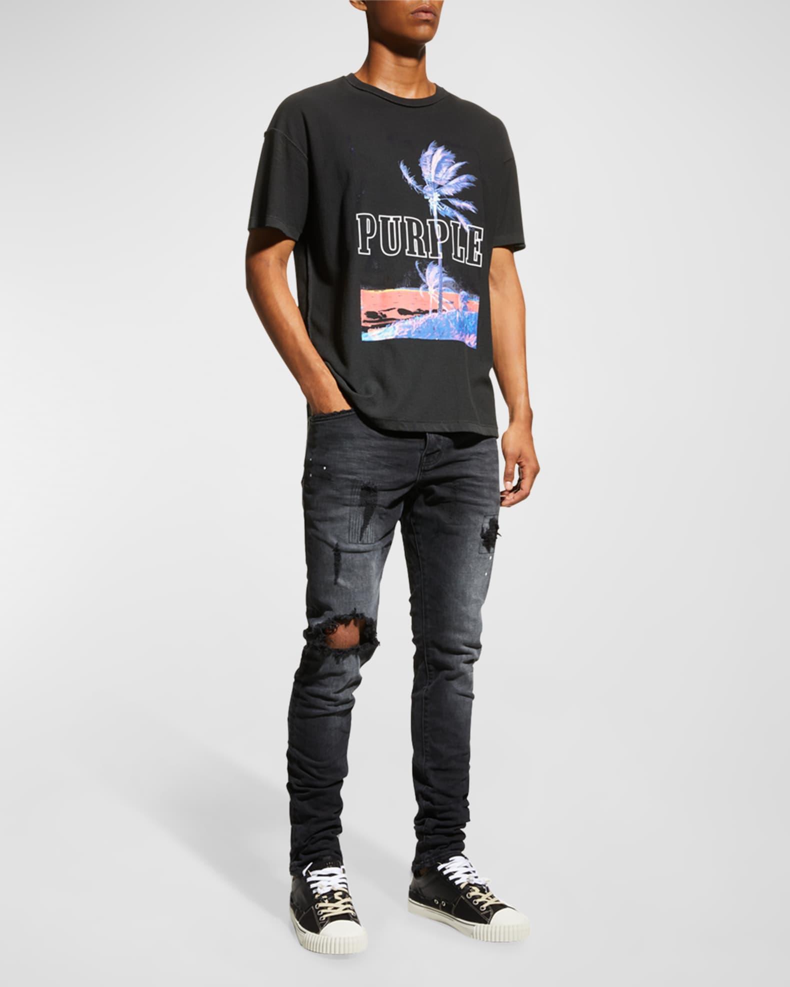 Mens P002 Over Spray Slim-Fit Jeans Product Image