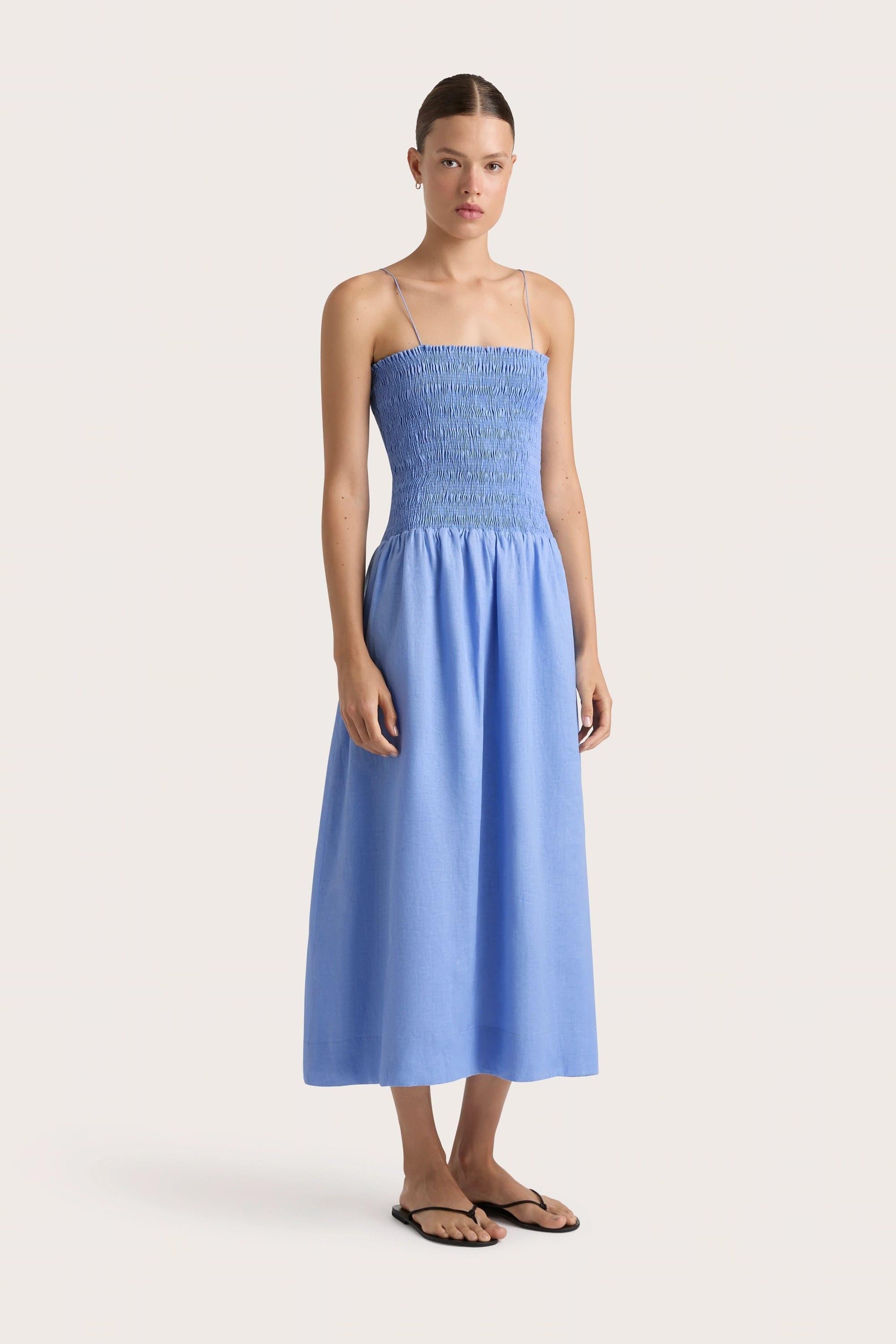 Geriba Midi Dress Mid Blue - Final Sale Product Image