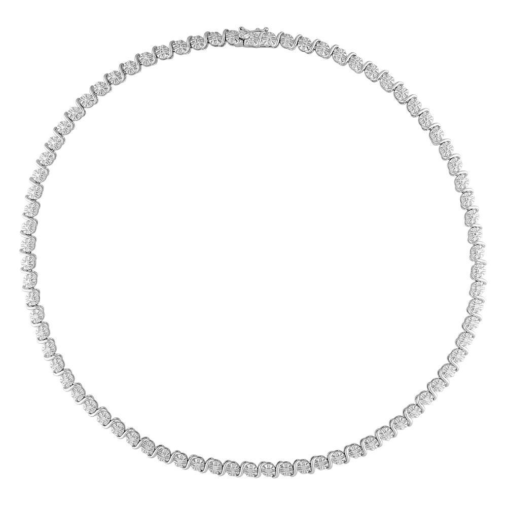 Stella Grace Sterling Silver 1/2 Carat T.W. Diamond Necklace, Women's, Size: 17" Product Image