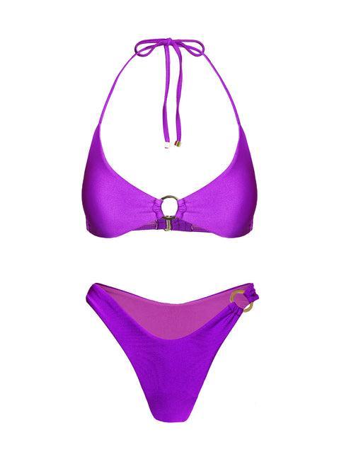 Nevaeh Shine Bikini Bottoms Purple Product Image