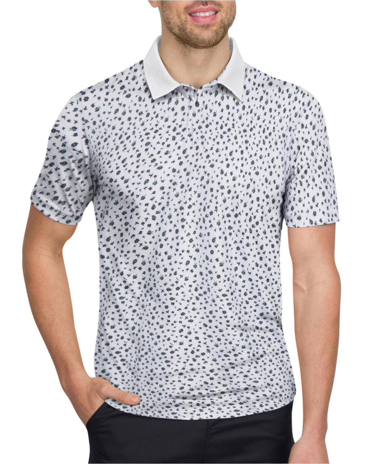 Three Sixty Six Men’s Print Golf Polos Product Image