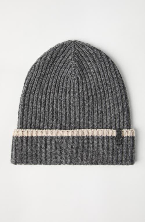 BRUNELLO CUCINELLI Knit Beanie In Lead Product Image