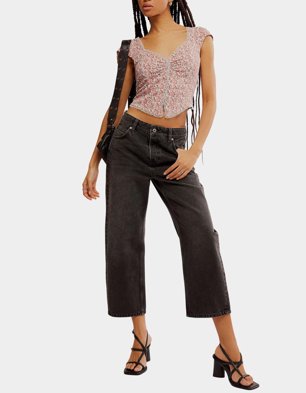 FREE PEOPLE Faye Womens Printed Top - PINK COMBO Product Image