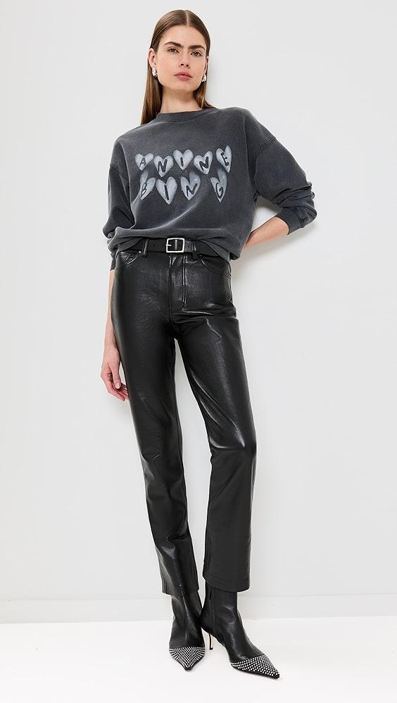 ANINE BING Spencer Sweatshirt Hearts | Shopbop Product Image
