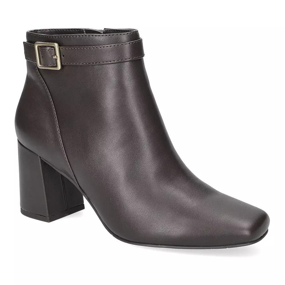 Easy Street Winnipeg Women's Block Heel Ankle Boots, Size: 10 Wide, Brown Product Image