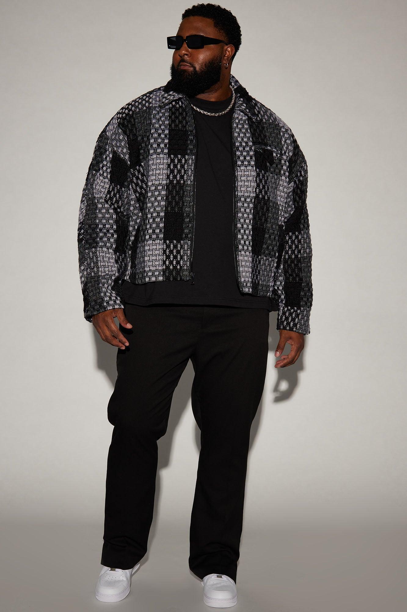 Beverly Tweed Cropped Chore Jacket - Grey/combo Product Image