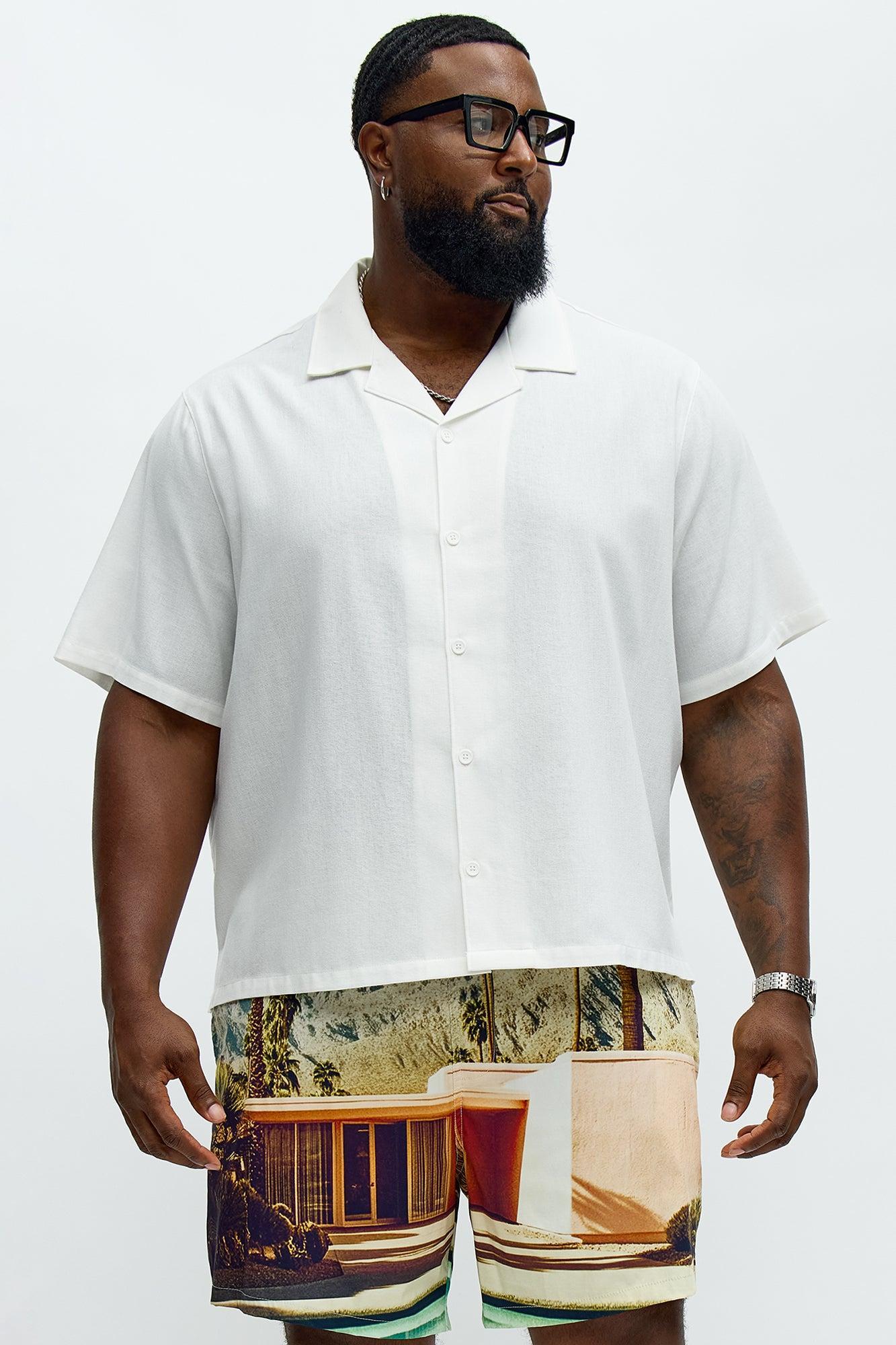 Relaxed Chateau Photoreal Cuban Shirt - White Product Image