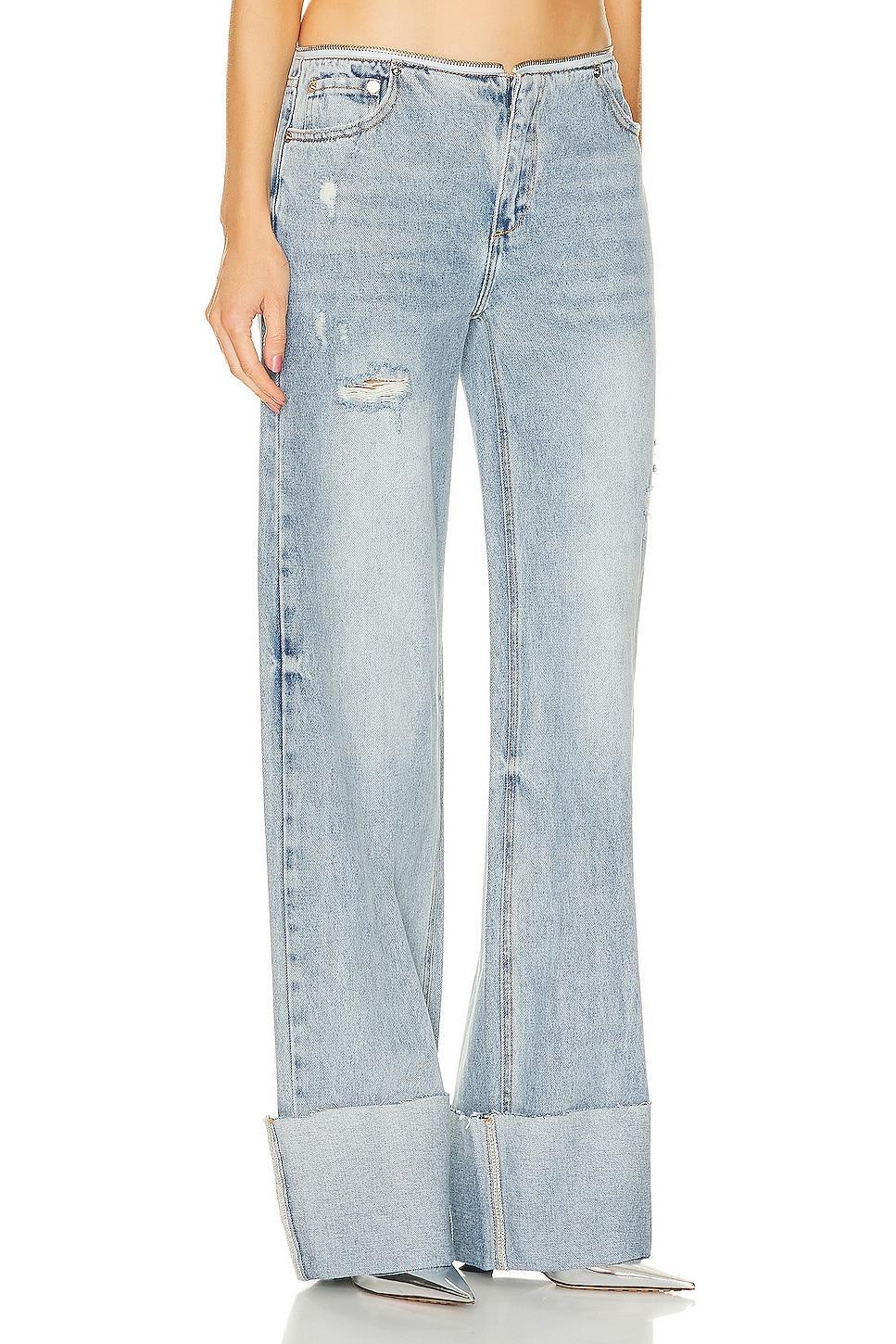 SER.O.YA Hustler Wide Leg in Blue Product Image