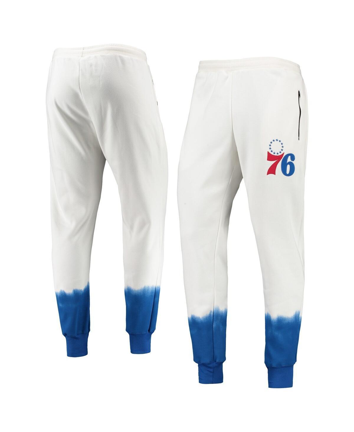 Men's Oatmeal Philadelphia 76ers Double Dribble Tie-Dye Fleece Jogger Pants, Size: Medium, 76r Team Product Image