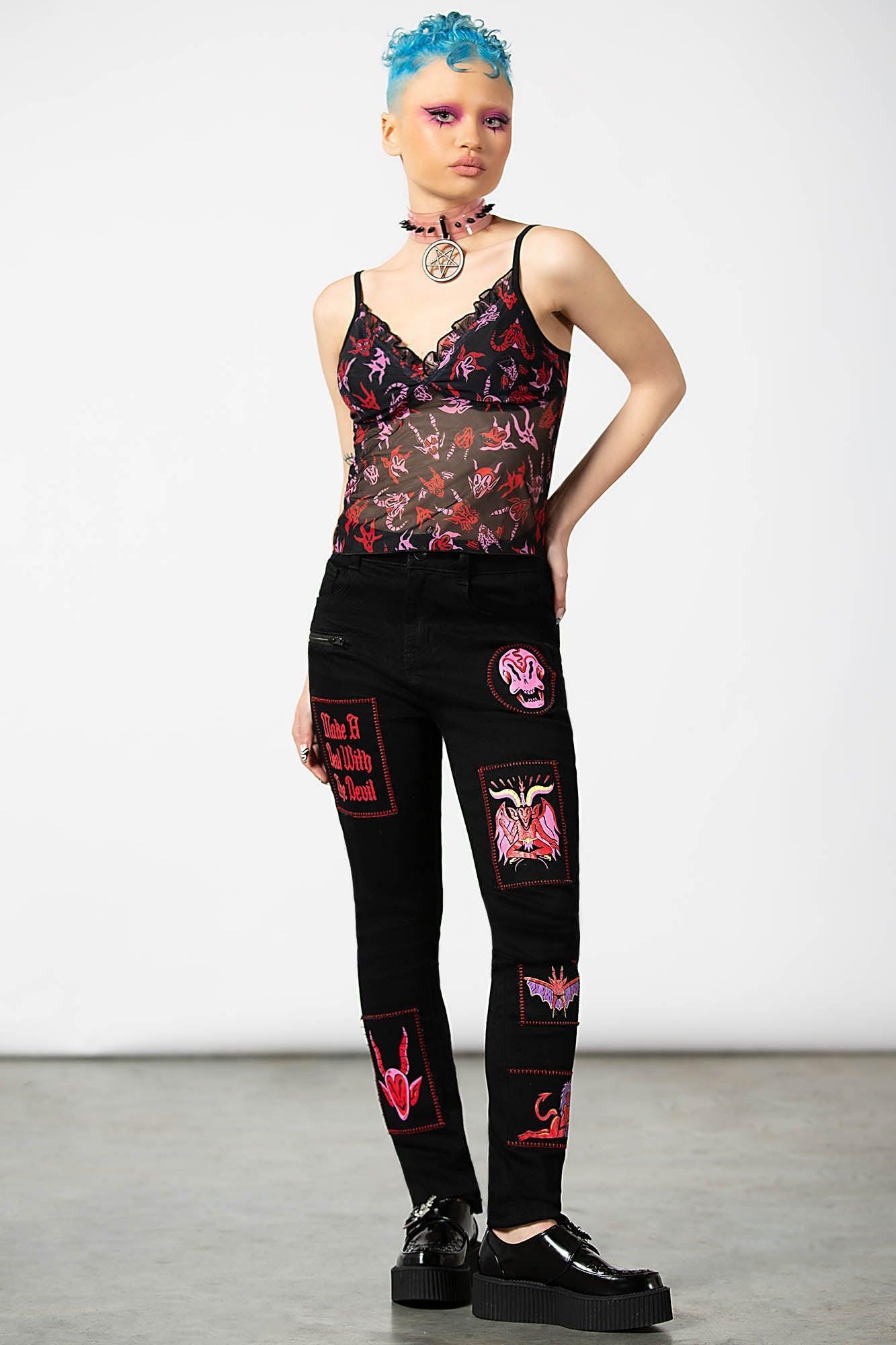 Dealer Patched Jeans - Resurrect Female Product Image