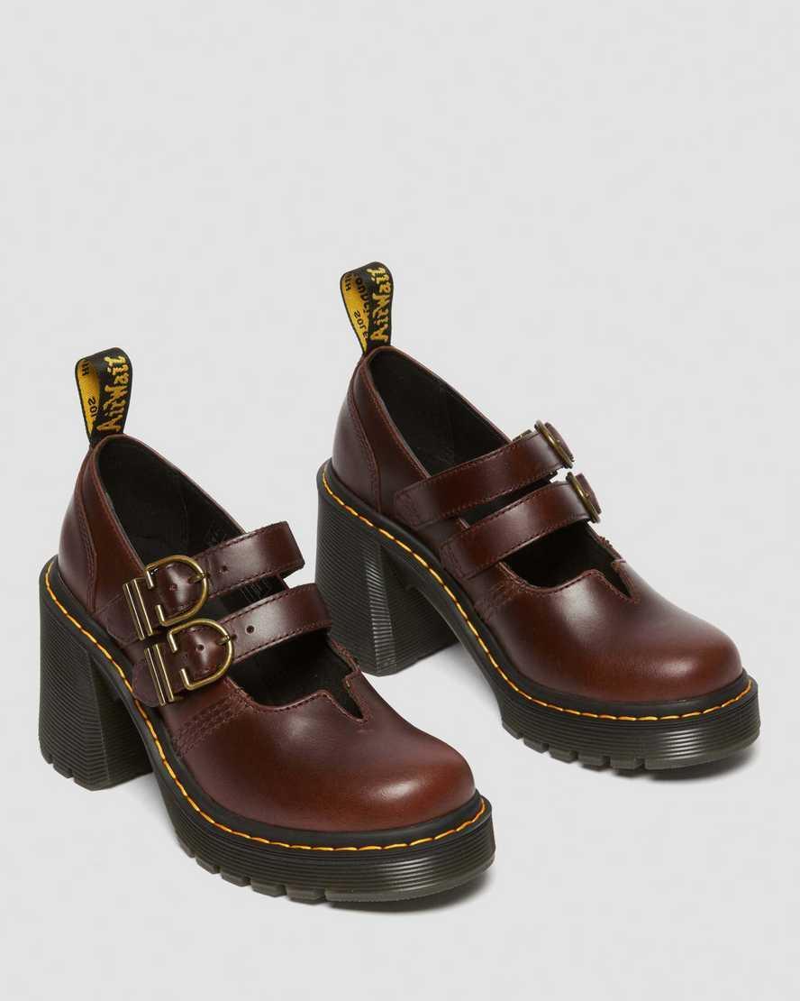 Eviee Leather Mary Jane Heeled Shoes Product Image