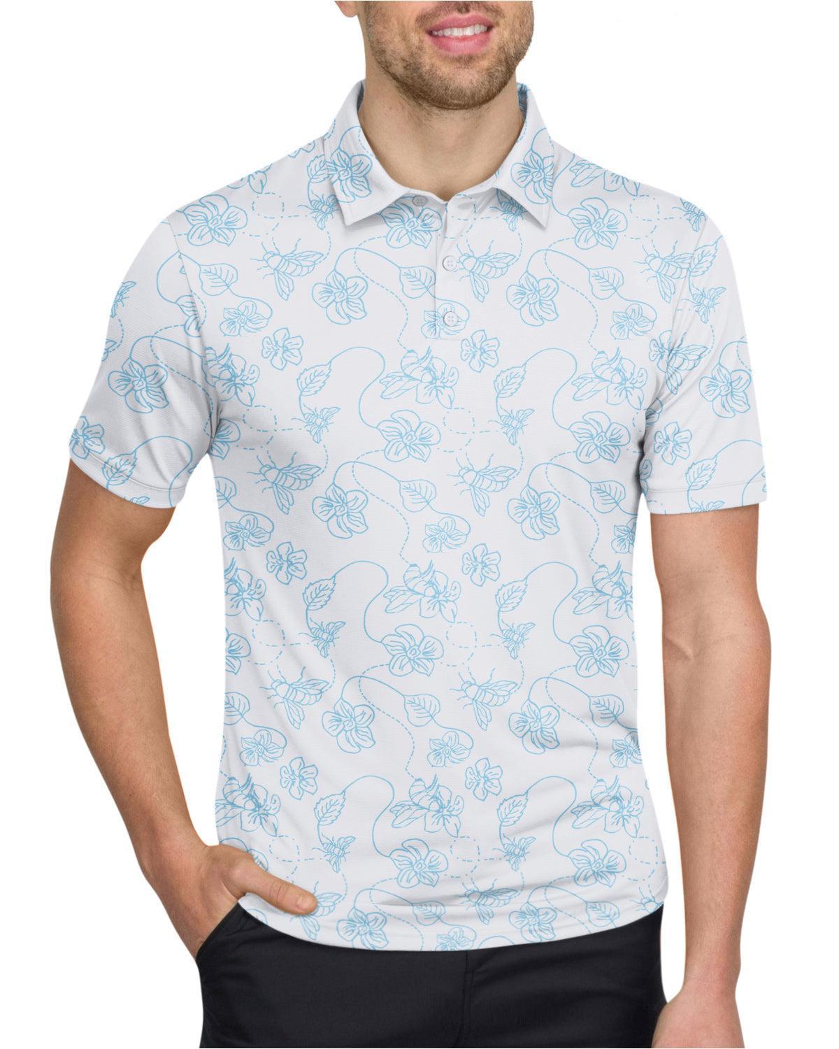Three Sixty Six Men’s Print Golf Polos Product Image