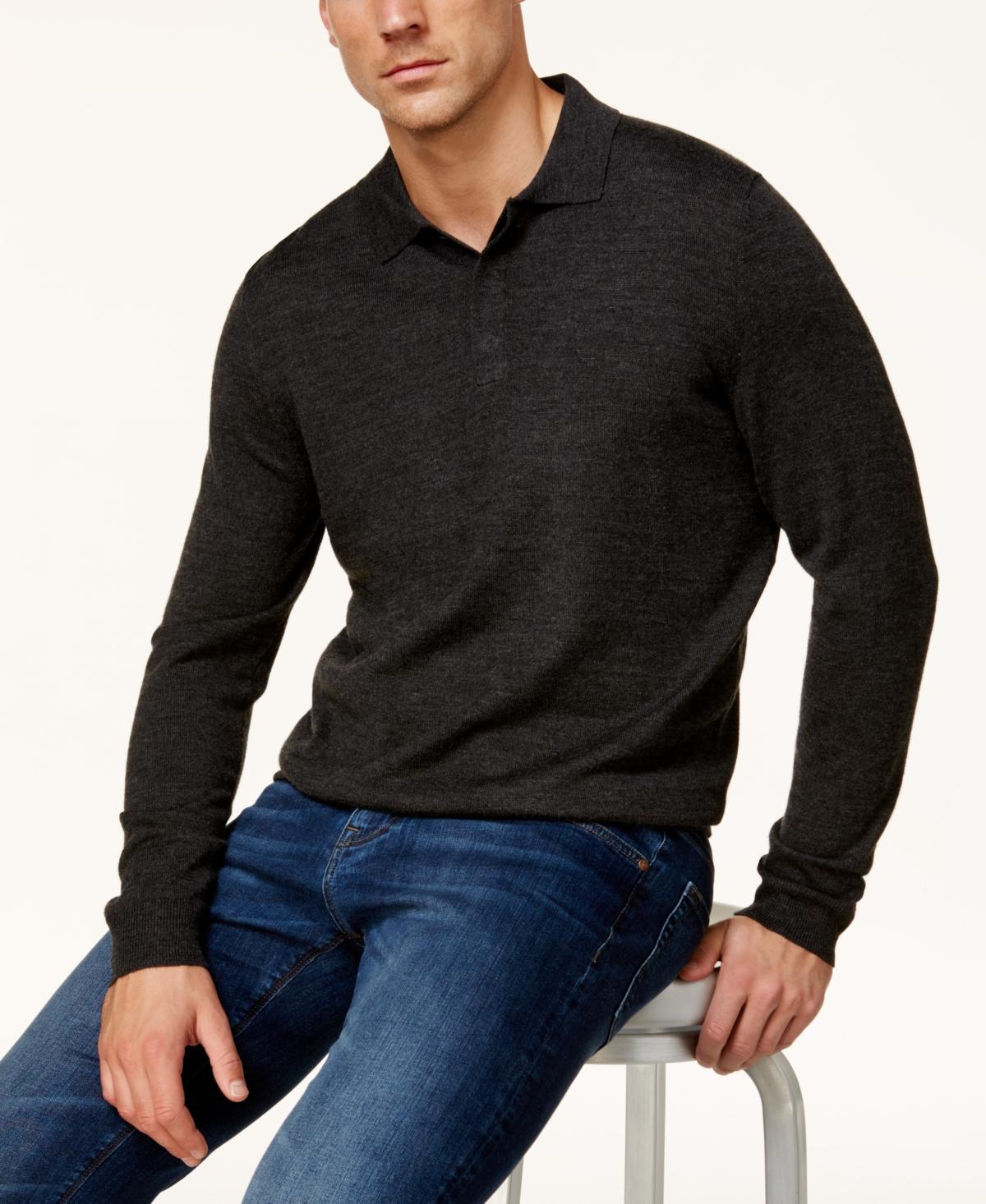Club Room Mens Merino Wool Blend Polo Sweater, Created for Macys Product Image