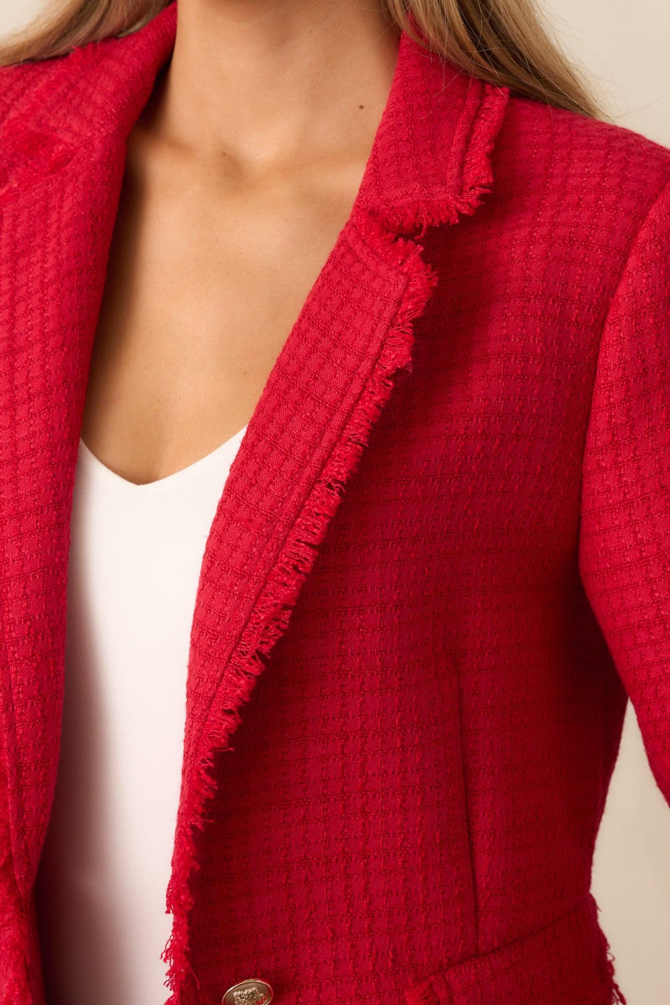Made For This Red Tweed Blazer Product Image