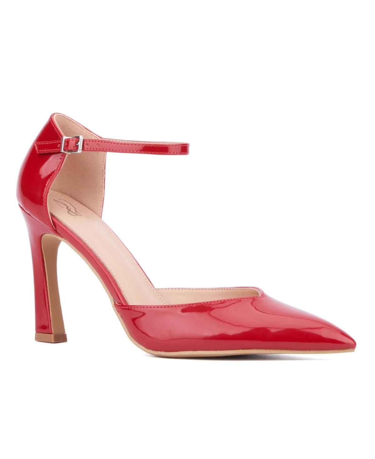 New York & Company Xaria Women's Ankle Strap Heels, Size: 6, Purple Patent Product Image