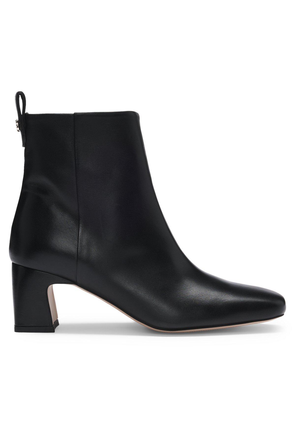 Nappa-leather ankle boots with Double B monogram Product Image