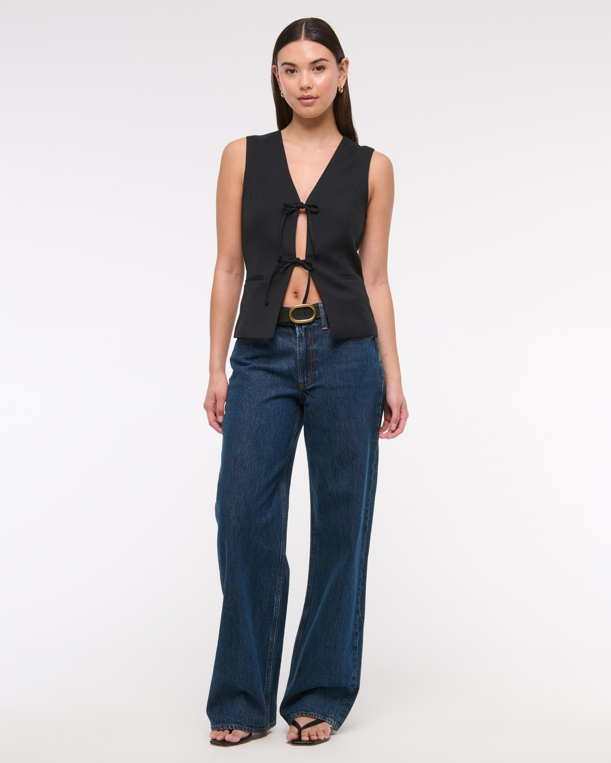 Tie-Front Tailored Vest Product Image