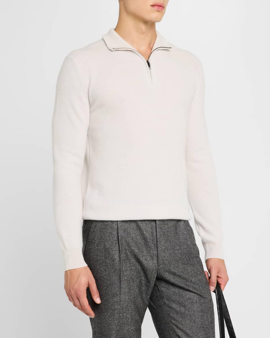 Mens Cashmere Quarter-Zip Sweater Product Image