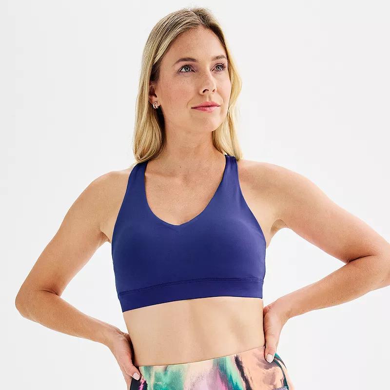 Tek Gear® Ultrastretch Medium-Impact V-Neck Sports Bra, Women's, Size: XL, Modern White Product Image