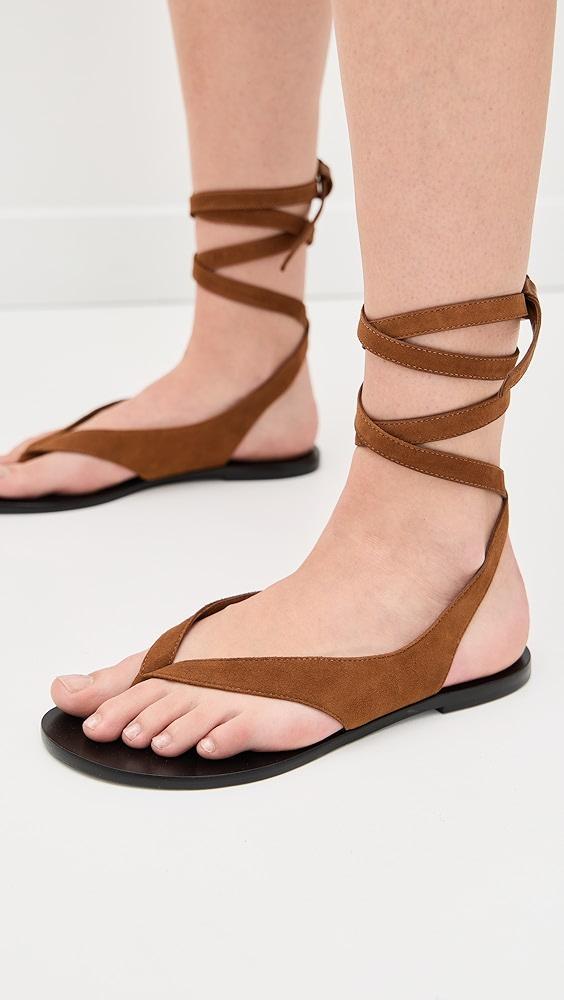 Black Suede Studio Tres Sandals | Shopbop Product Image