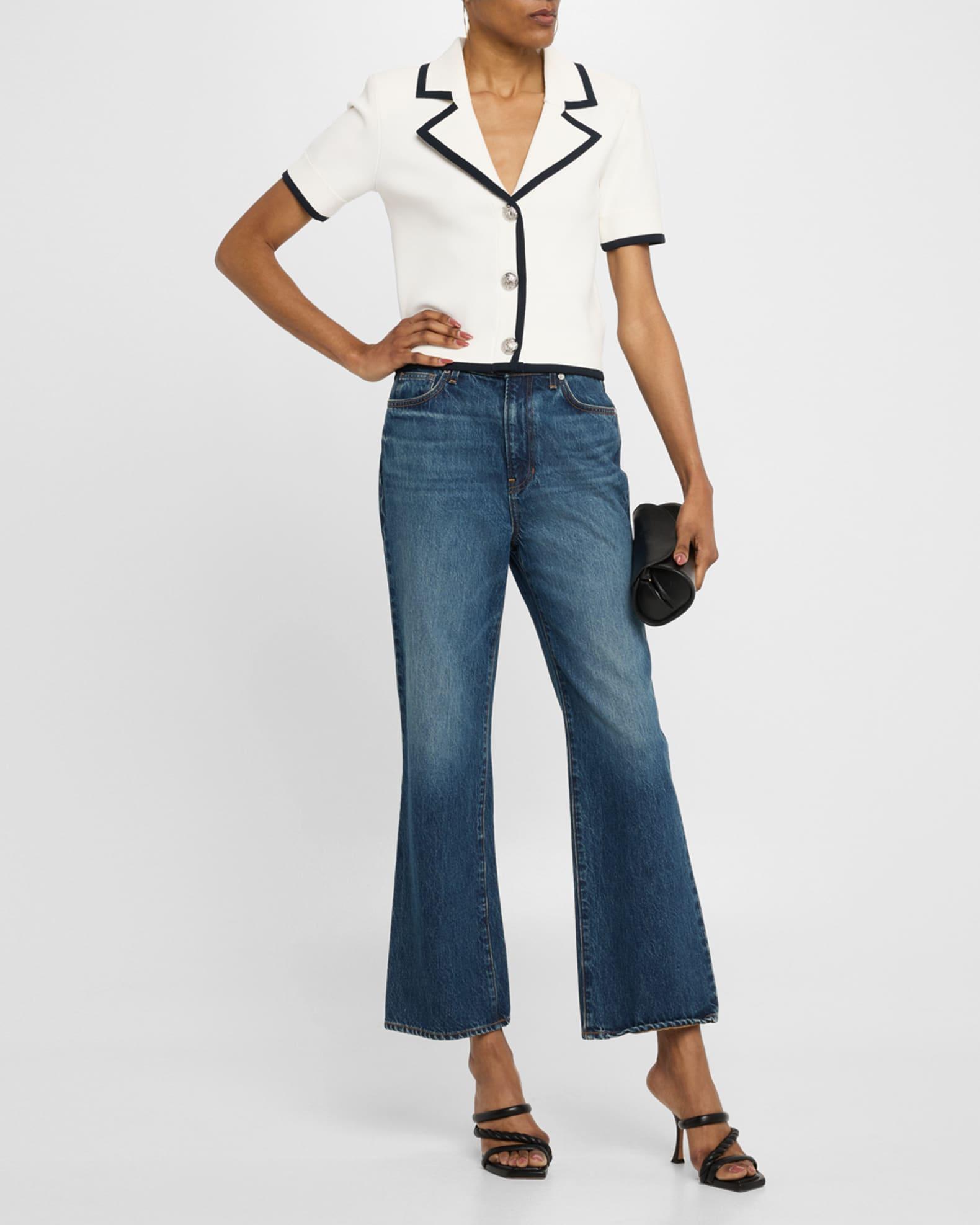 Dylan High-Rise Straight Ankle Jeans Product Image