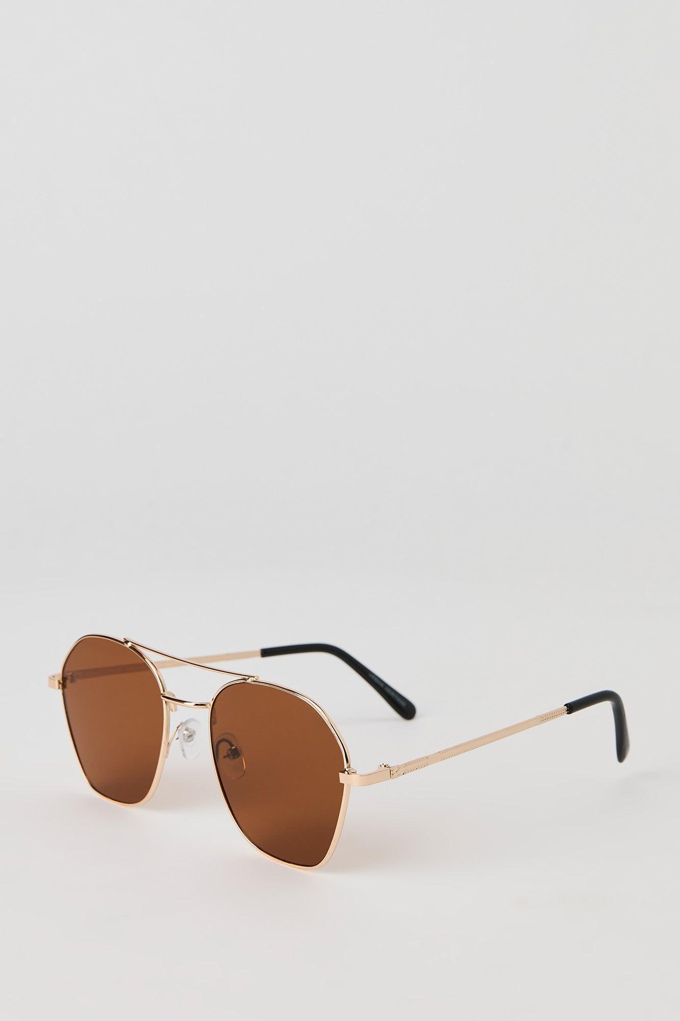 Round Aviator Sunglasses Male Product Image