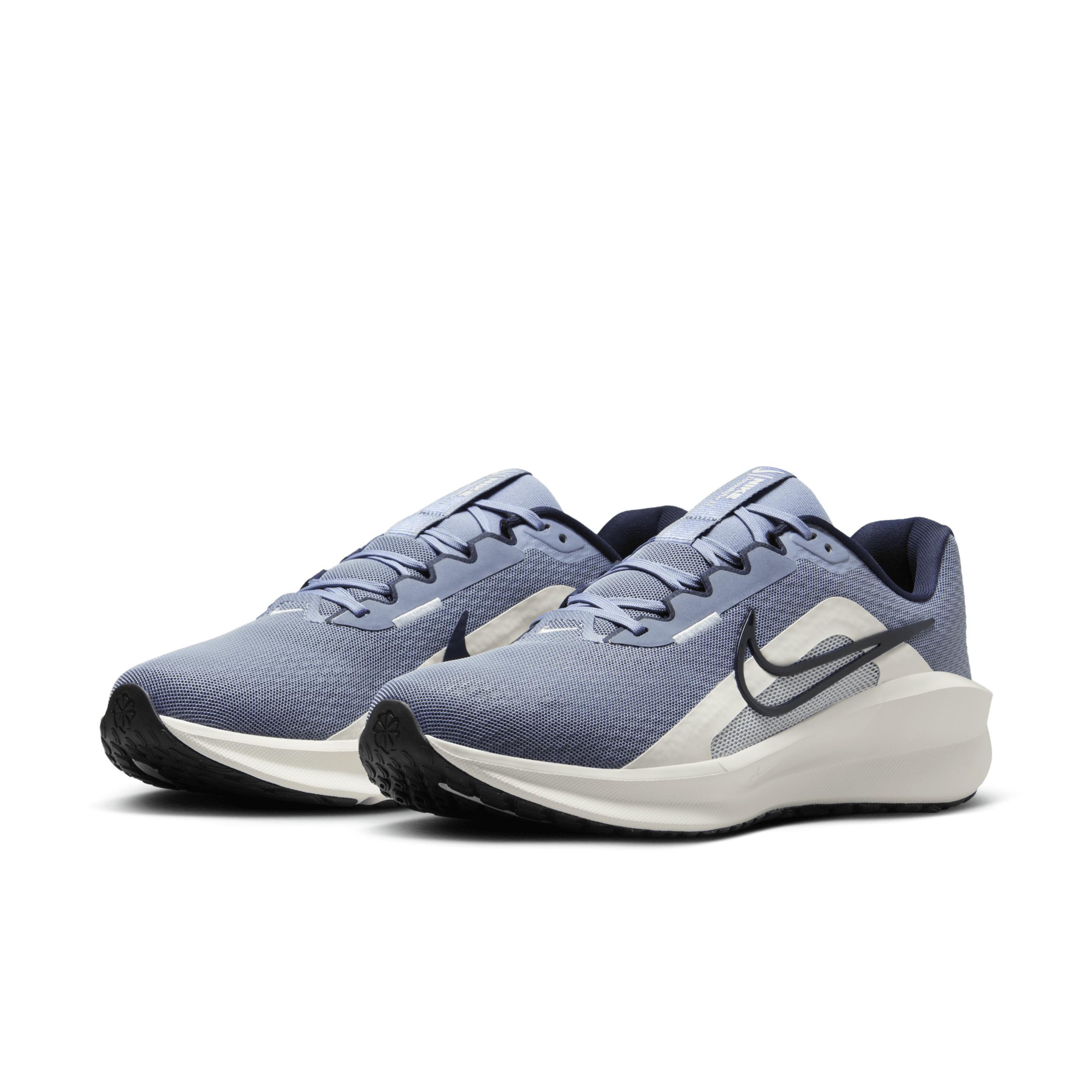 Nike Downshifter 13 Men's Road Running Shoes, Size: 15, White Grey Silver Product Image