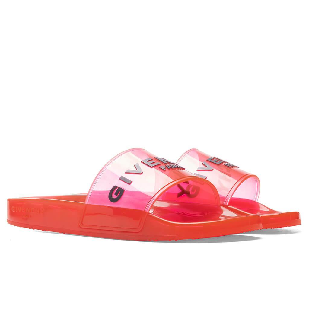 Slide Transparent Sandal - Red Male Product Image