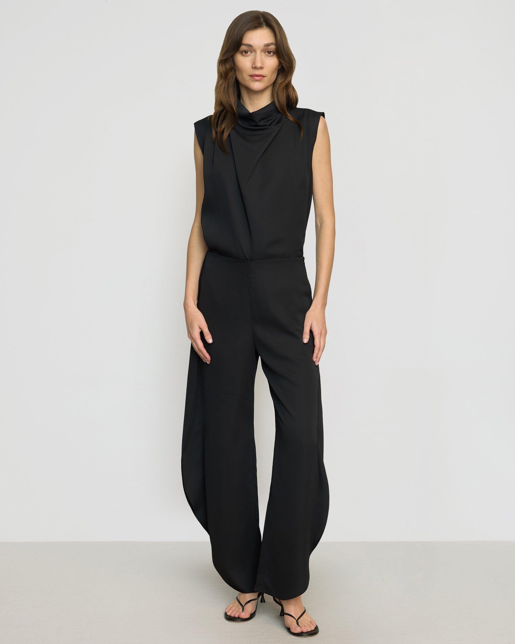 Allegra Gathered-Neck Sleeveless Blouse Product Image