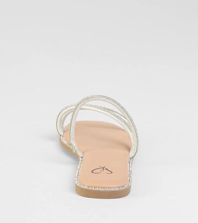 Always Glowing Rhinestone Strap Sandals Product Image