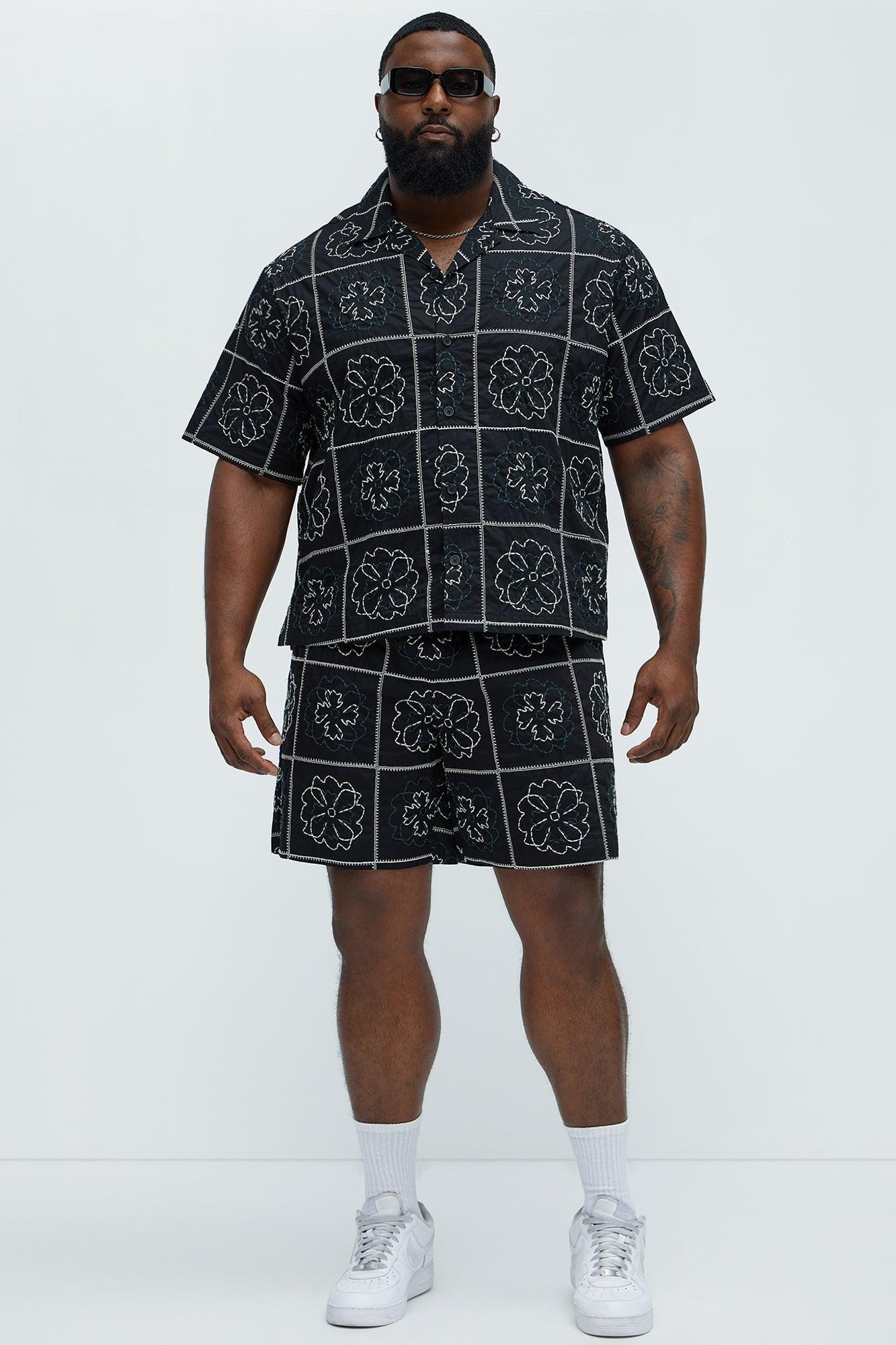 Tropical Bloom Cotton Shirt - Black/combo Product Image