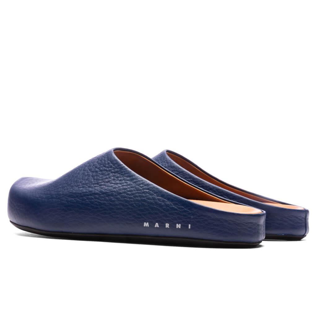 Leather Fussbett Sabot - Dusty Blue Male Product Image