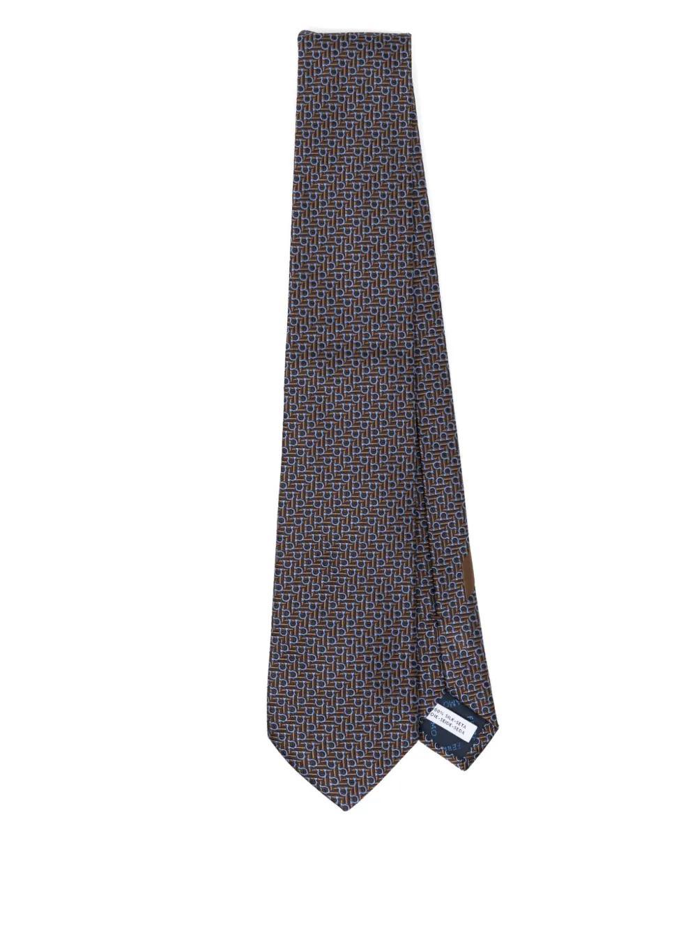 FERRAGAMO Silk Tie In Blue Product Image