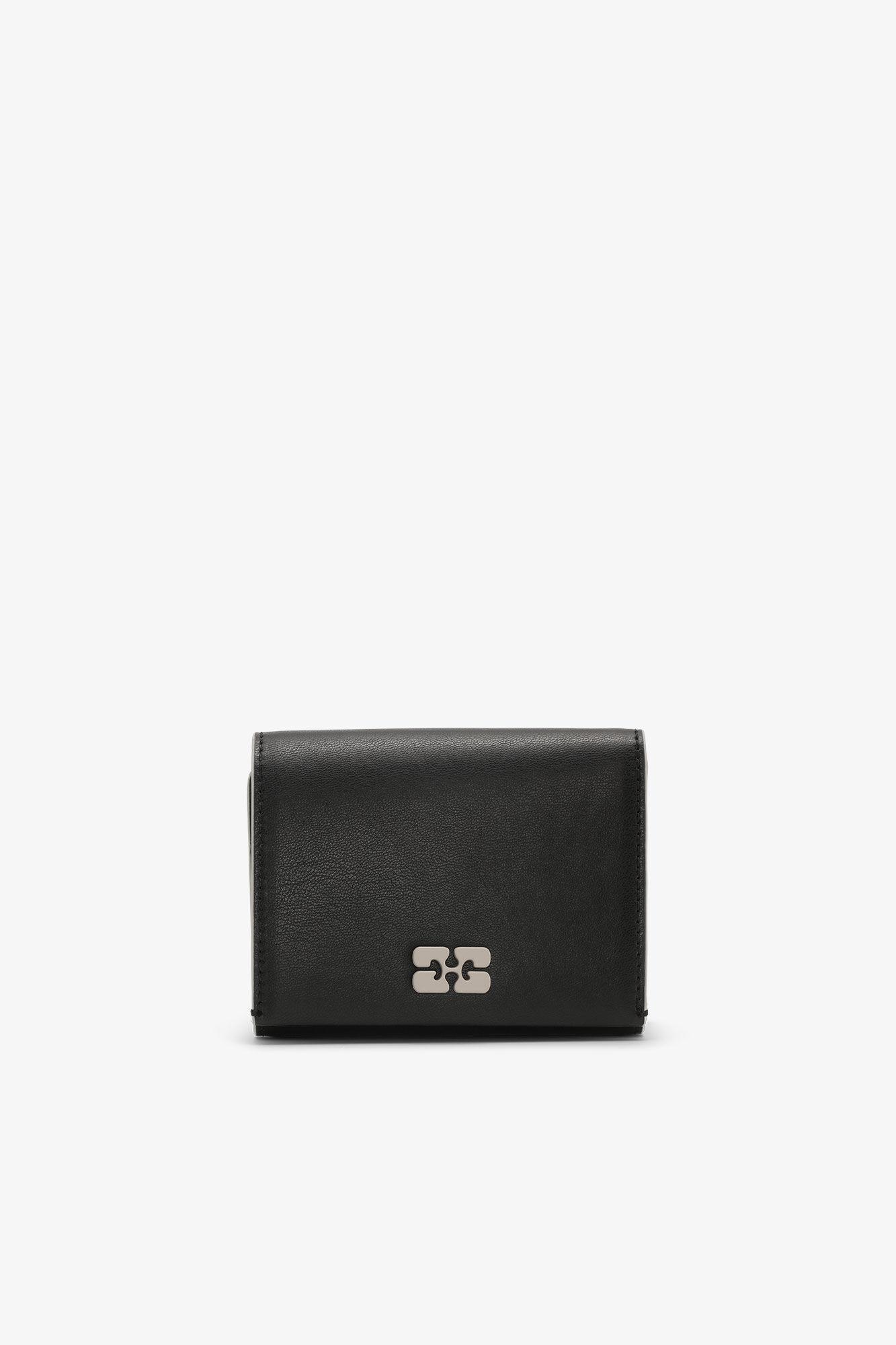 Black Ganni Bou Trifold Wallet Product Image