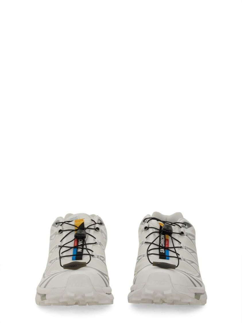 SALOMON Mens White White Silver Xt-6 Gtx Quick-lace Mesh Low-top Trainers Product Image
