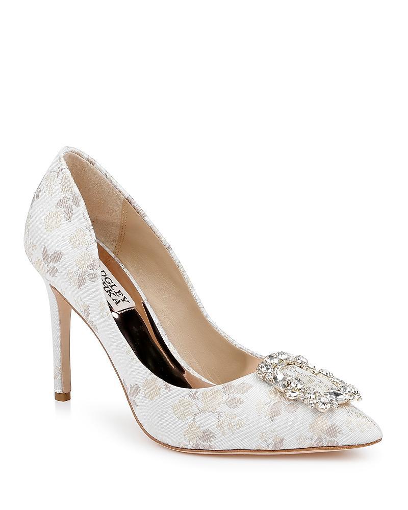Badgley Mischka Womens Cher Crystal Buckle Pumps Product Image