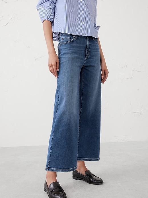 Wide-Leg High-Rise Cropped Jean Product Image