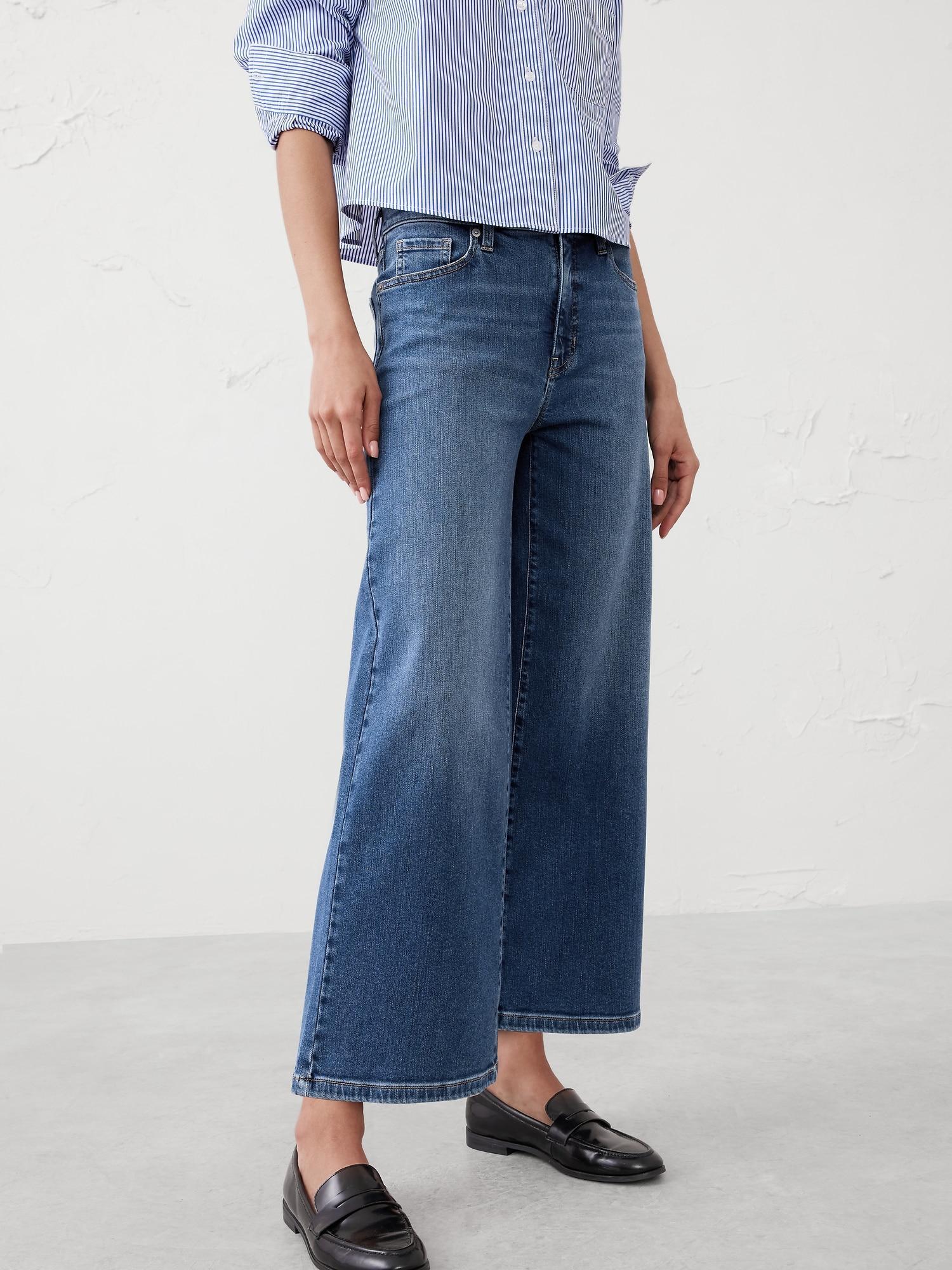 Wide-Leg High-Rise Cropped Jean Product Image