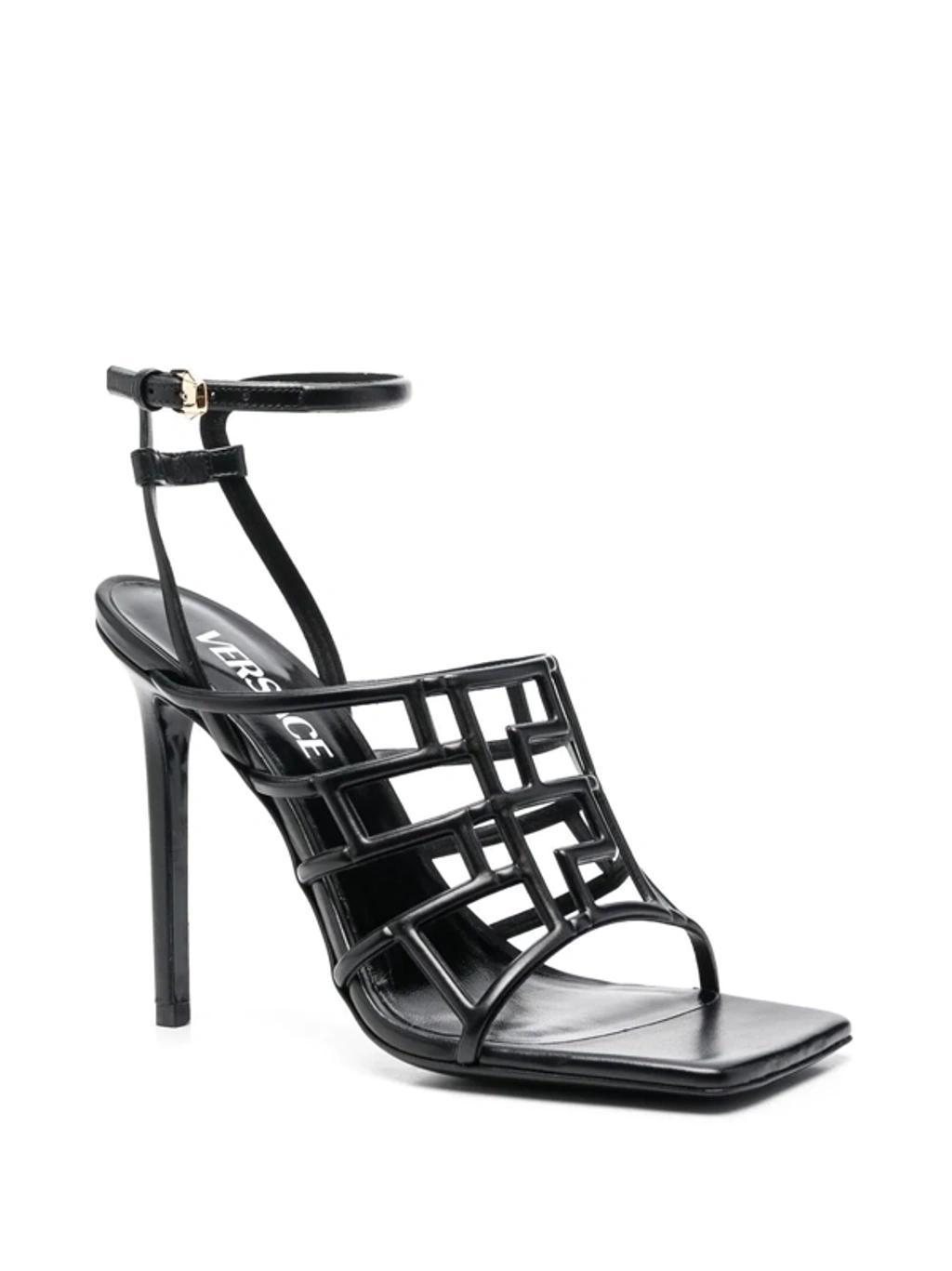 Cut-out Detail 120mm Sandals In Black Product Image